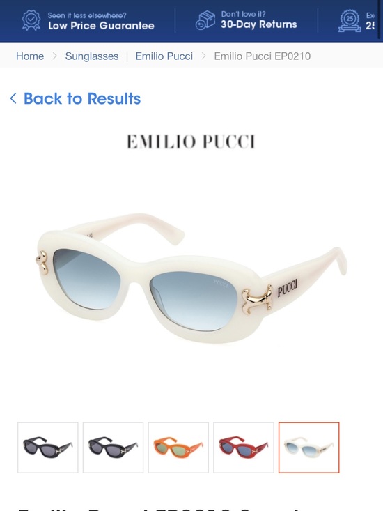 Women’s Pucci White Cat-Eye Sunglasses with Accent Detail main image 4